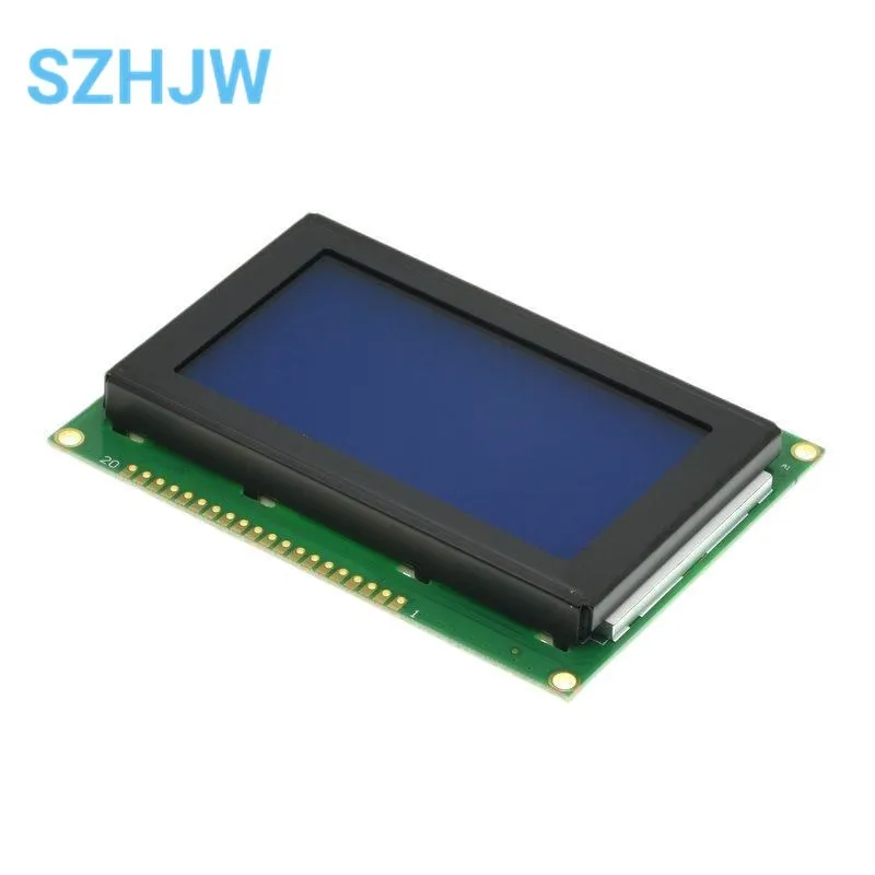 12864C 3.2 Inch 128*64 LCD Screen Module LCD Display Module Blue IIC/I2C 5V KS0108