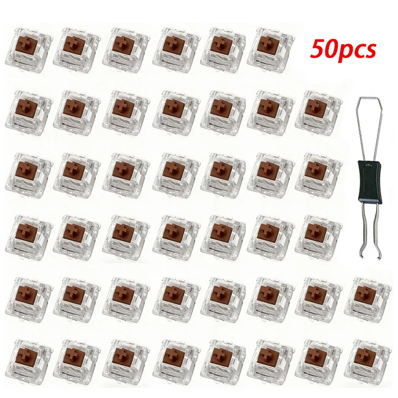 

ITLY50pcs/100pcs welding hot swappable universal three legged shaft black tea green shaft silent dustproof red shaft