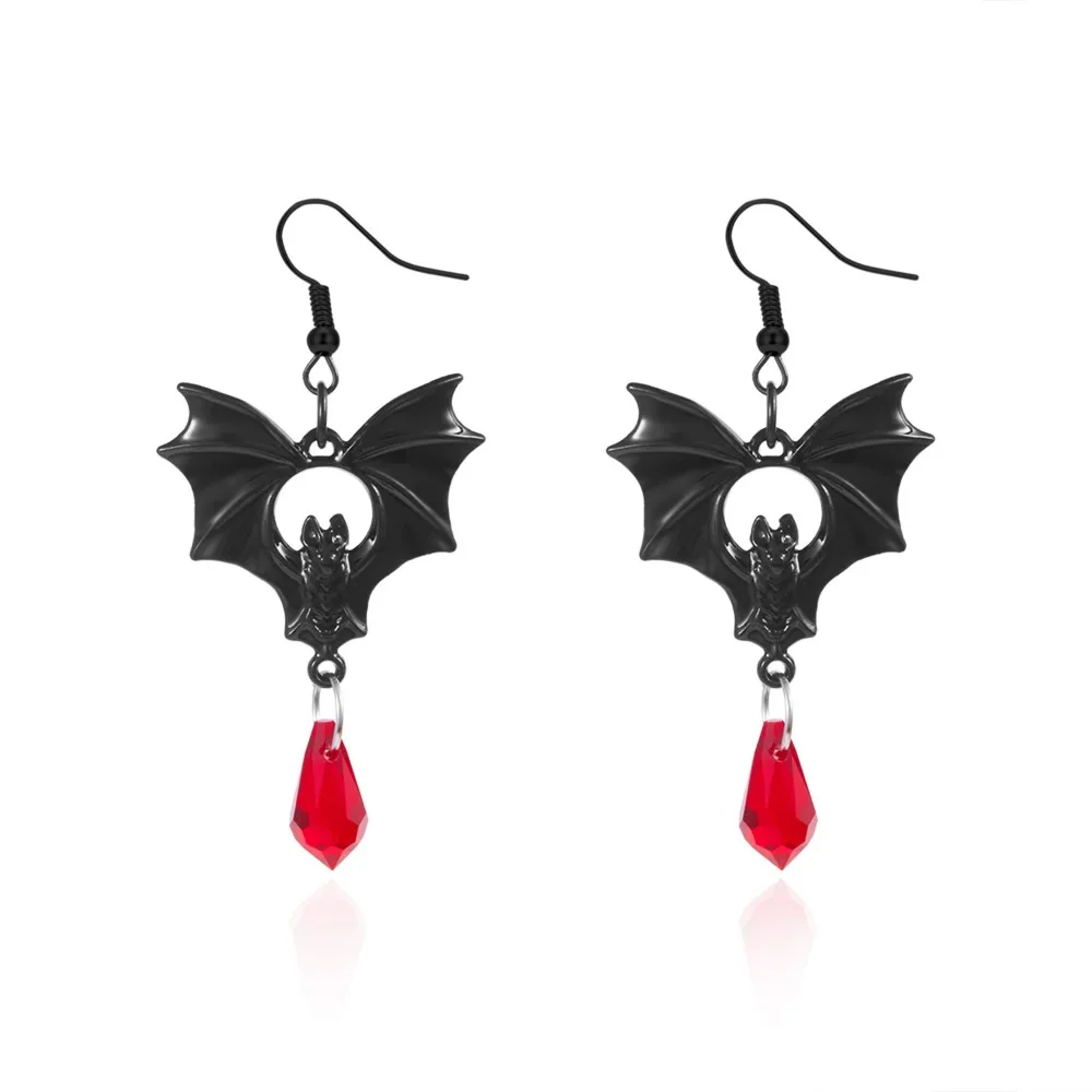 

Creative Bat Halloween Earrings Spider Acrylic Ghost Ear Studs Long Tassel Punk Pumpkin Dangle Earrings Party