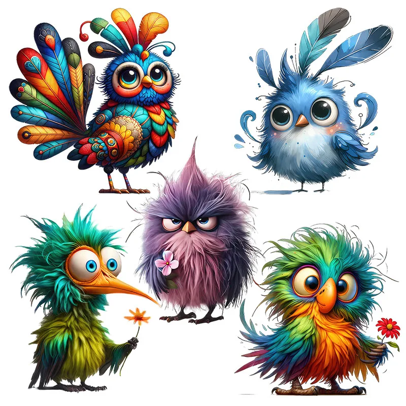 Three Ratels CD159 Funny colorful bird wall stickers for home decoration Personalized car decals