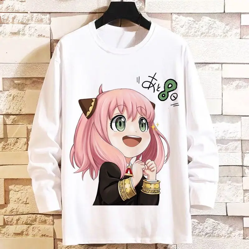 تي شيرت بأكمام طويلة من Anime Game Spy X Family Aniya Forger Merchandise Youth Top