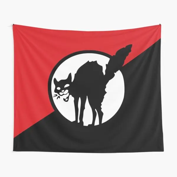 Anarchist Black Cat Flag  Tapestry Home Hanging Beautiful Art Decoration Yoga Colored Travel Wall Blanket Mat Bedroom Bedspread