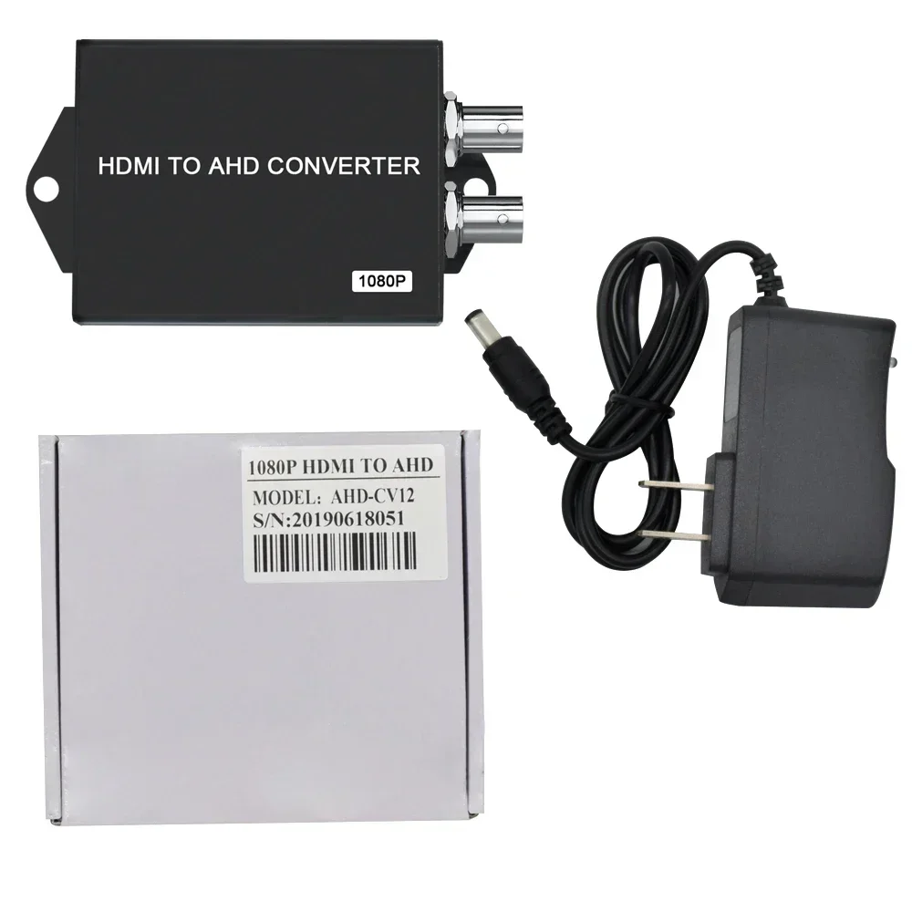 Convertidor de vídeo AHD con salida BNC AHD de 2 canales, entrada HDMI de 1 canal HDM a convertidor de vídeo AHD para convertidor de cámara analógica CCTV