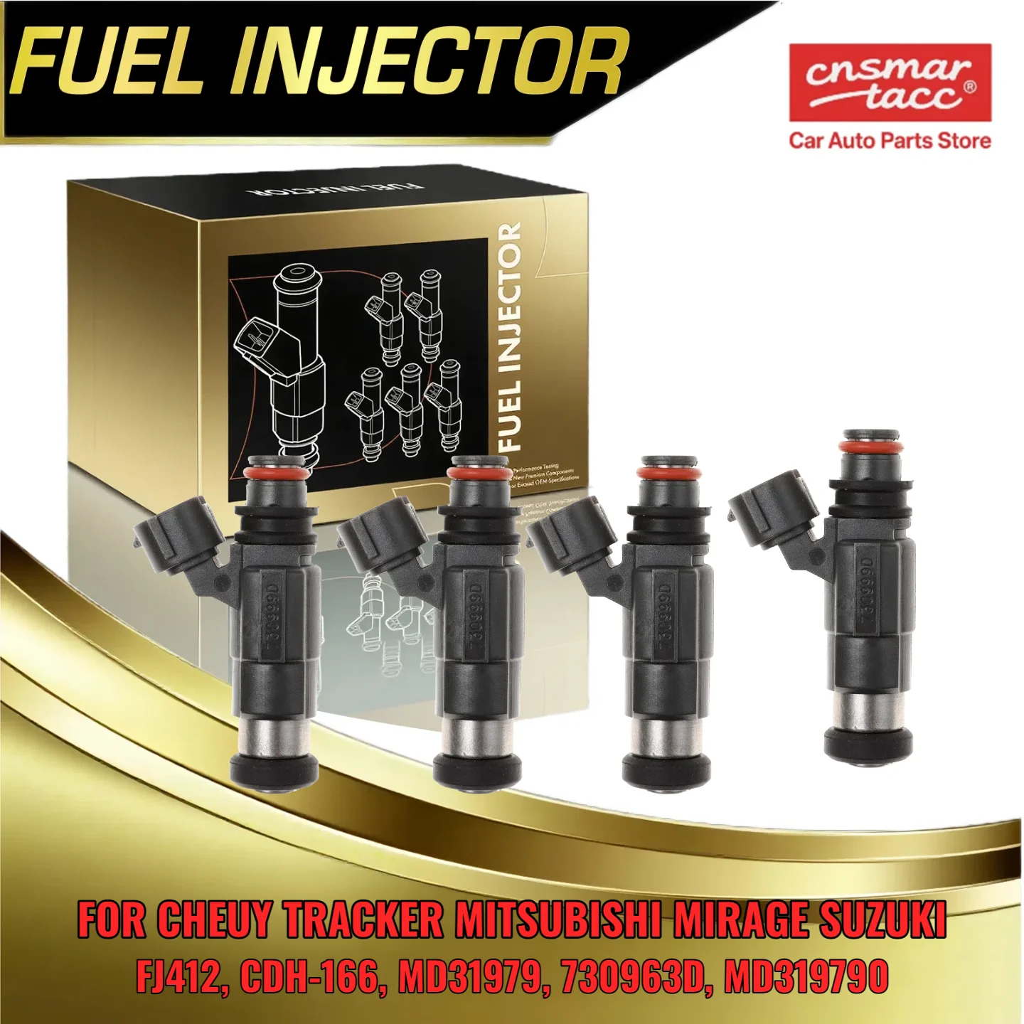 

For Mitsubishi Mirage 15L 1997 1998 1999 2000 2001 2002 4PCS Injector MD319790 FJ412