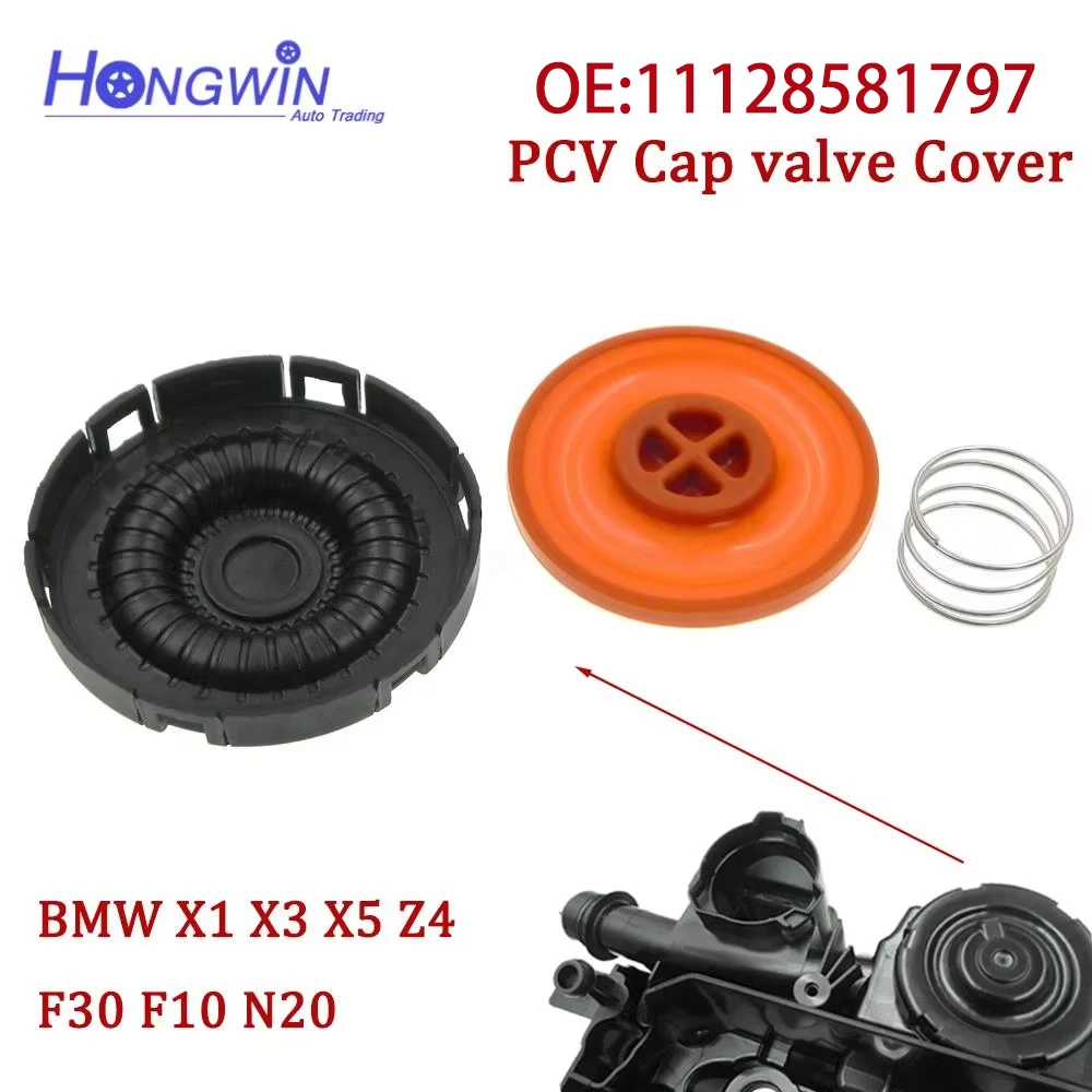 11128581797  New PCV Valve Cover Repair Kit Valve Cap With Membrane For BMW X1 X3 X5 Z4 F30 11127625477 11127810584 11127588412