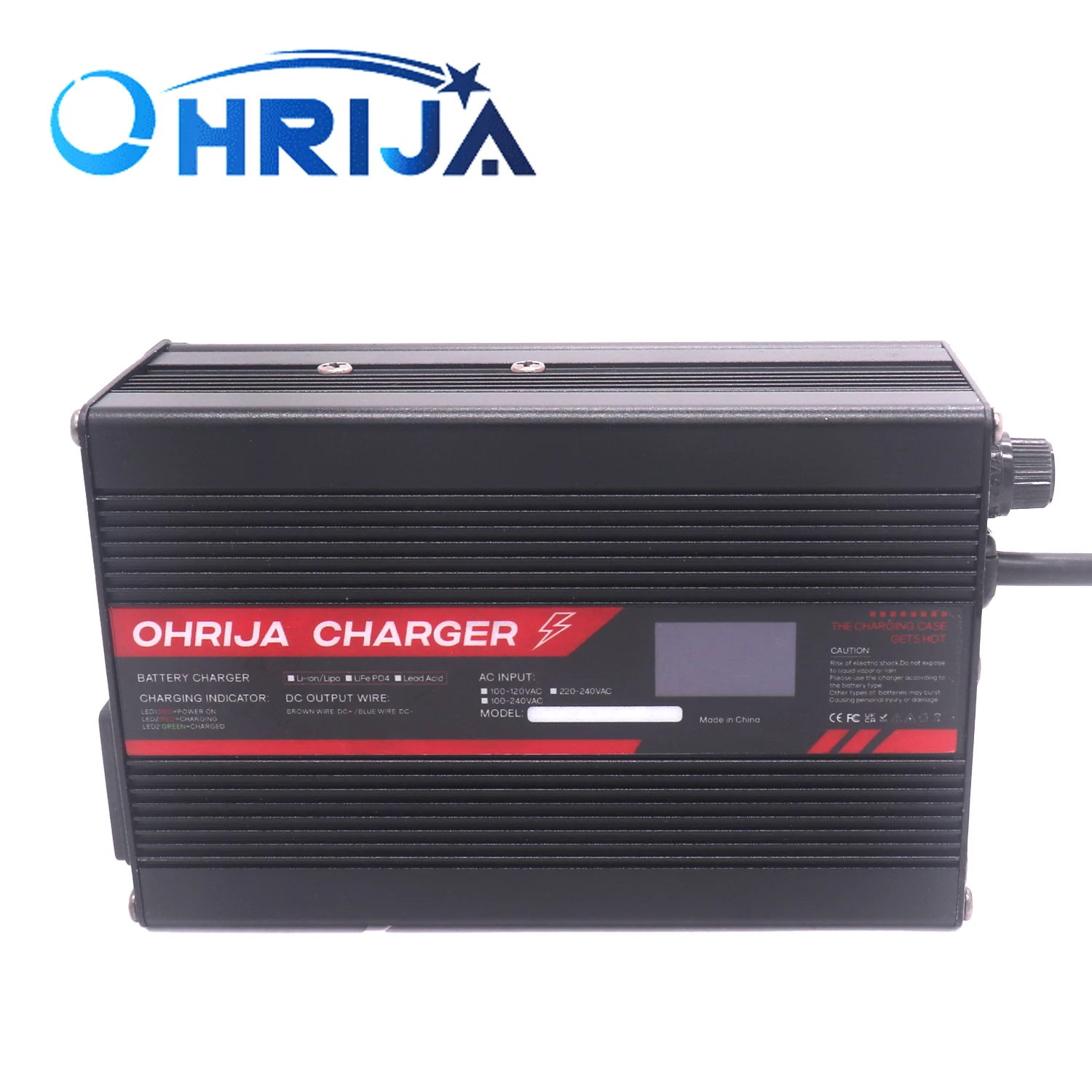 

Smart 12V10A lead-acid battery charger OLED screen/aluminum alloy casing fast charging suitable for lead-acid /AGM/GEL batteries