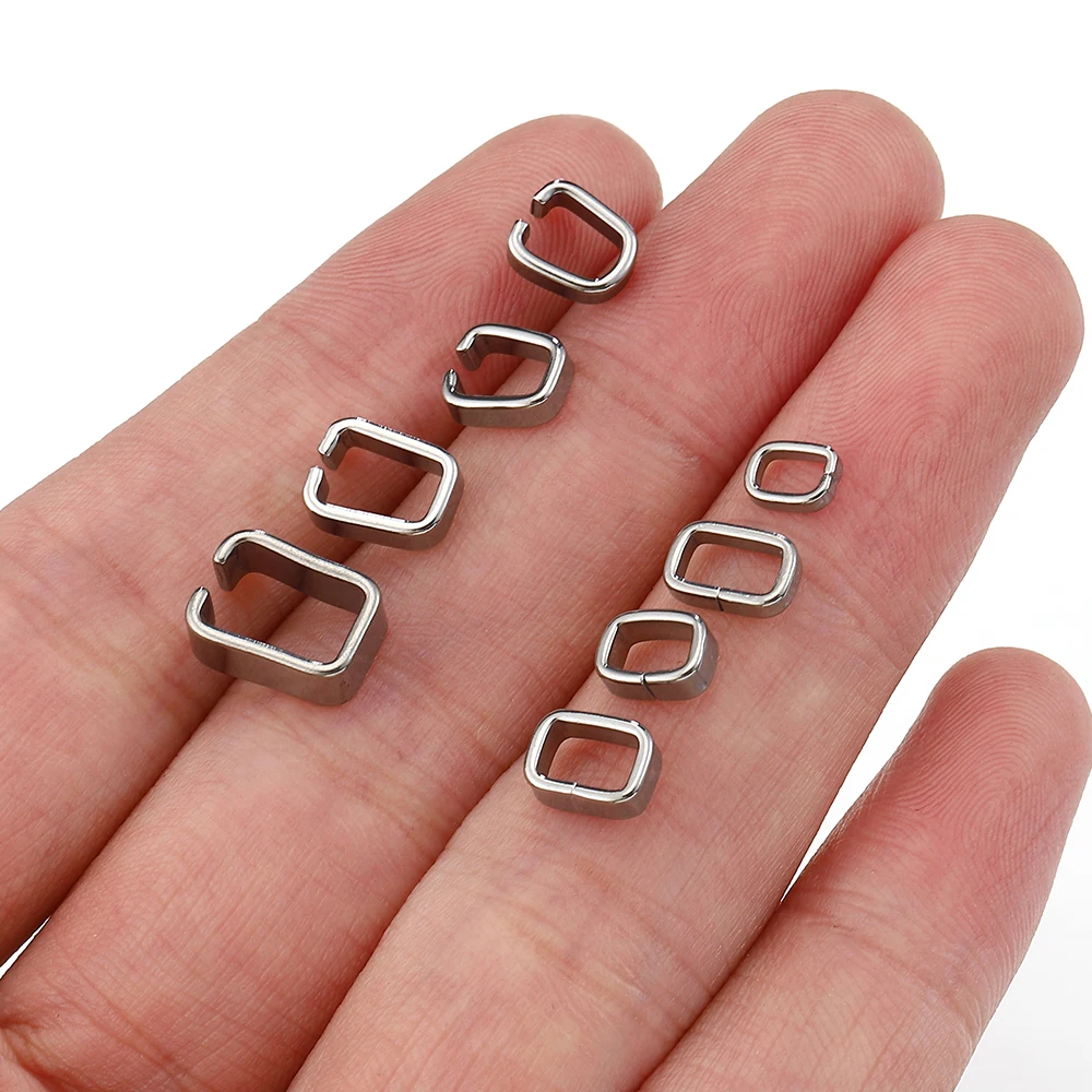 50pcs Stainless Steel Pendant Clips Necklace Drop Hook Clasp Buckle Bracelet Charms Connector for DIY Jewelry Making Accessories