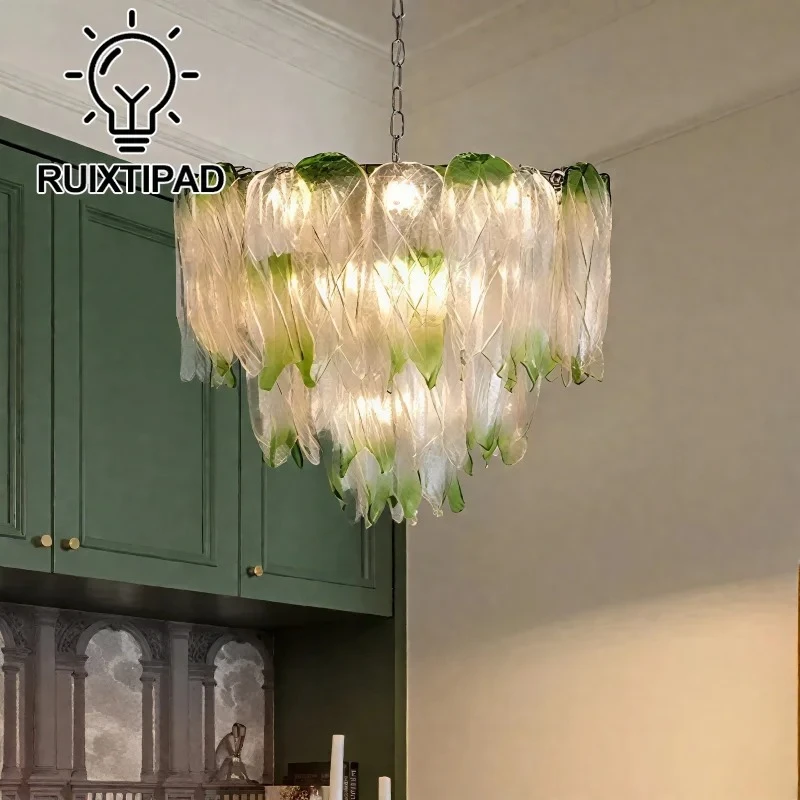

Green Round Crystal Chandeliers for Living Room Dining Room Home Decor Modern Classics Ceiling Pendant Light Indoor Lighting