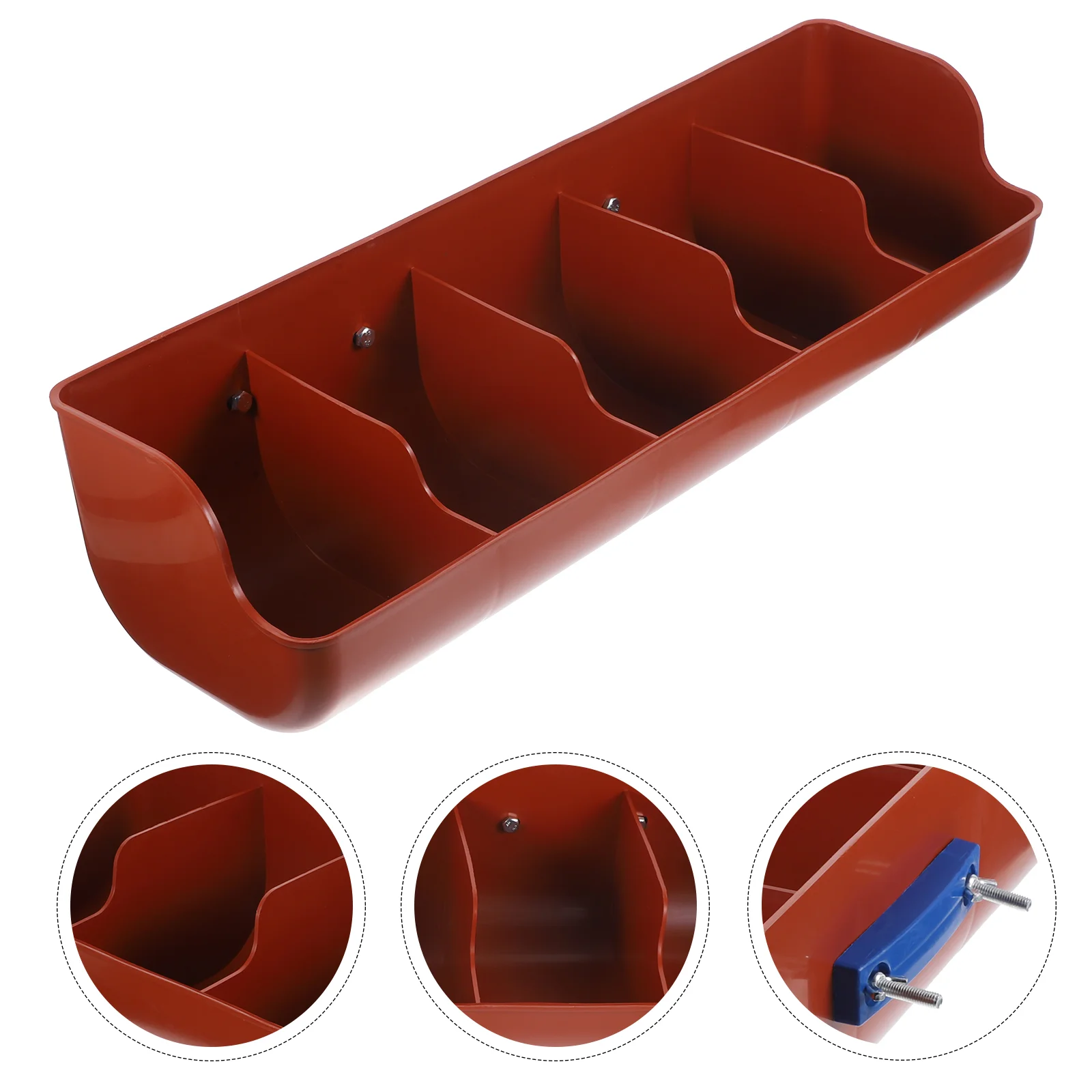 Pig Feed Trough Livestock Sink Equipment Farm Manger Feeder Pp Dispenser for Compartment Lovers