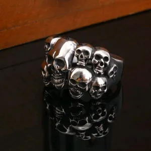 Homem Ghost Head Ring, Caveira Europeia e Americana, Dominante, Novo 12 principais vendas sexo dominação - №3