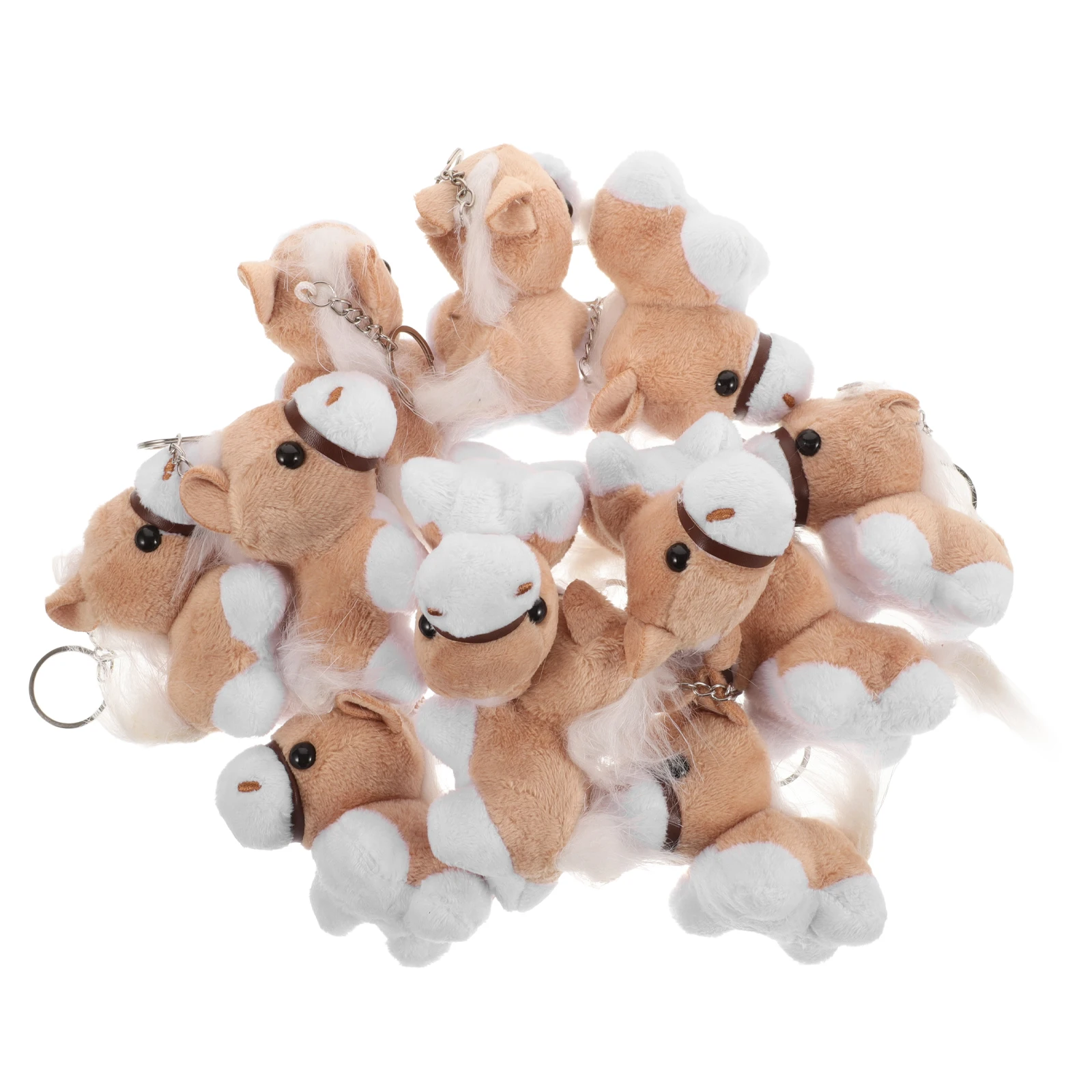 12 Pcs Toy Plush Animal Kawaii Ornaments Bulk Toys Key Hanging Decor Pp Cotton Keychain