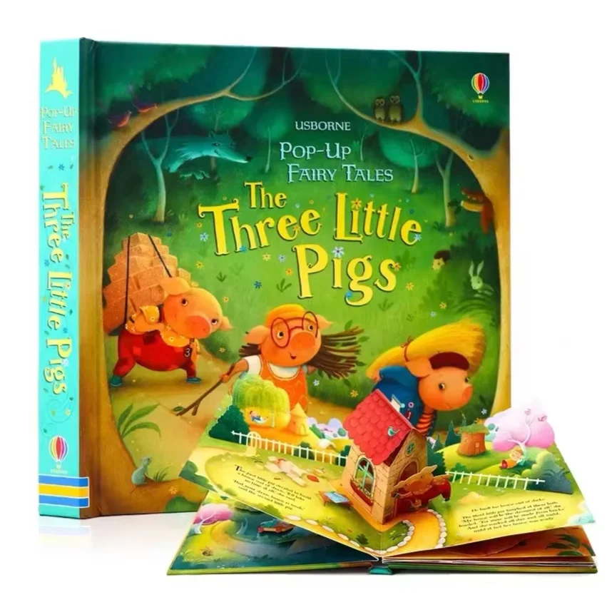 Usborne Pop-up Three Little Pigs English 3d Flap Picture Books Kids Reading Book Baby Learn English Language Books For Children