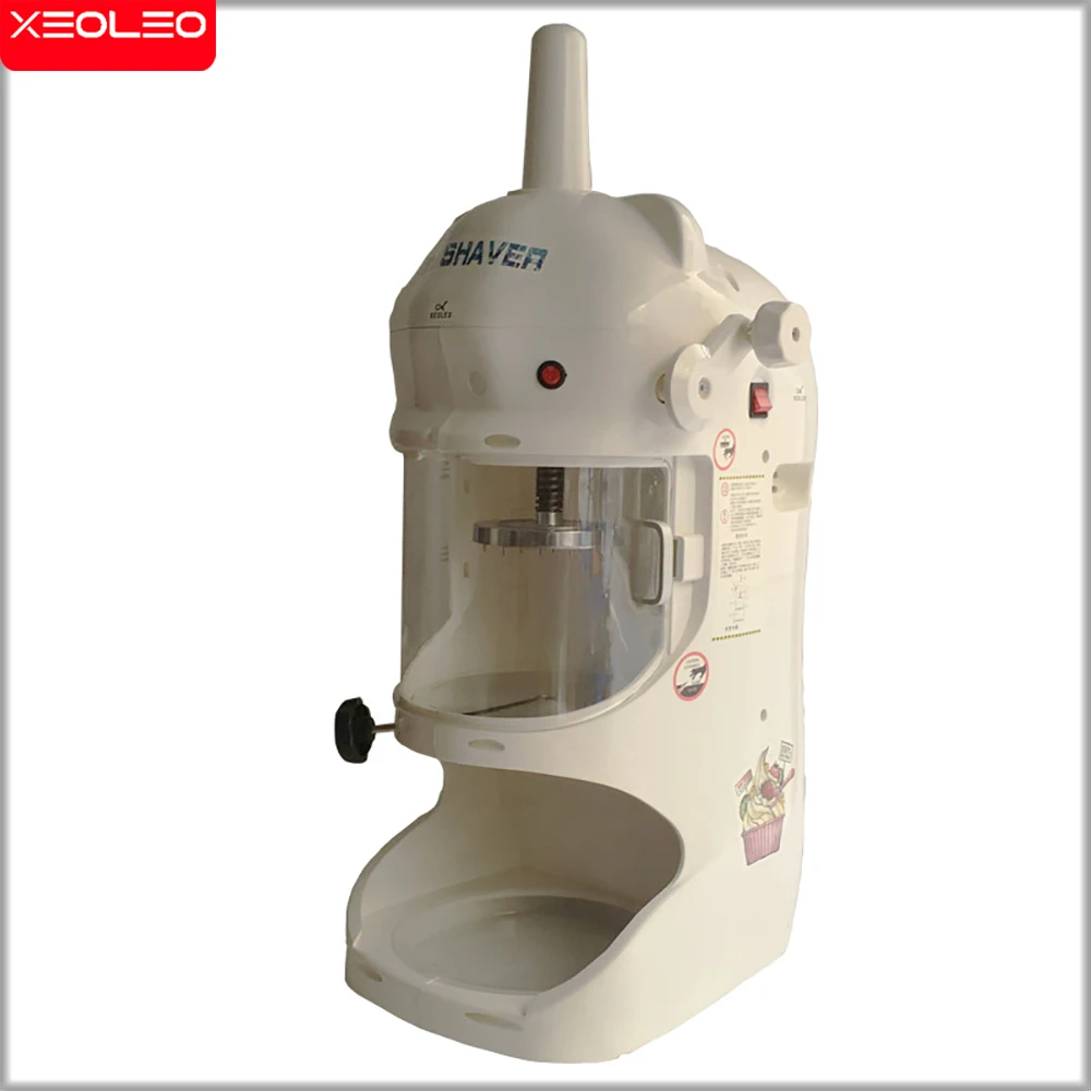 XEOLEO Ice Shaver Machine 90kgr/H Panda Snow Cone Machine 300W Commercial Shaved Ice Machine Ice Crusher