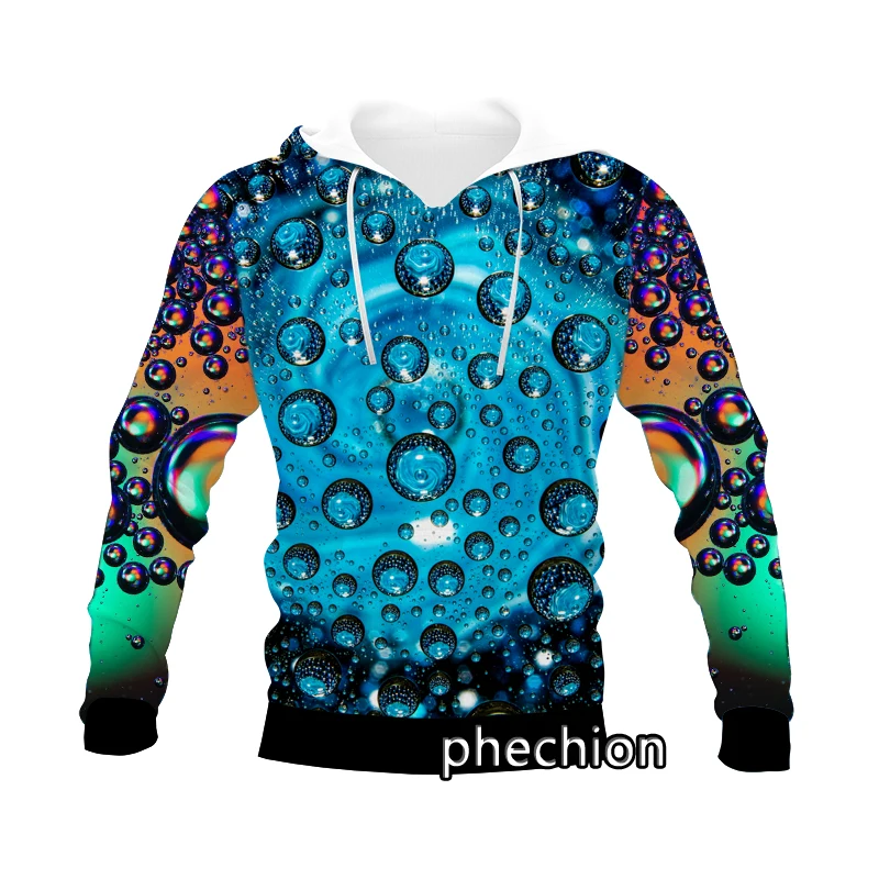 

phechion New Fashion Men/Women Bubble 3D Print Long Sleeve Hoodies Casual Hoodies Loose Sporting Pullover A142