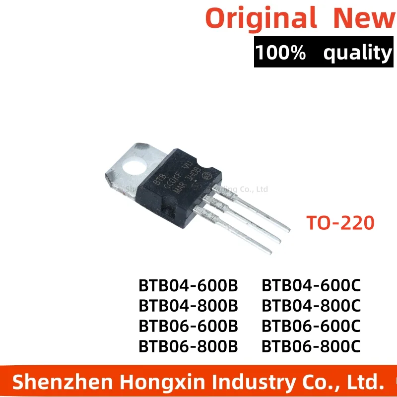

10 pieces of bidirectional thyristor BTB04 BTB06-600B 600C 800B 800C thyristor direct insertion TO-220