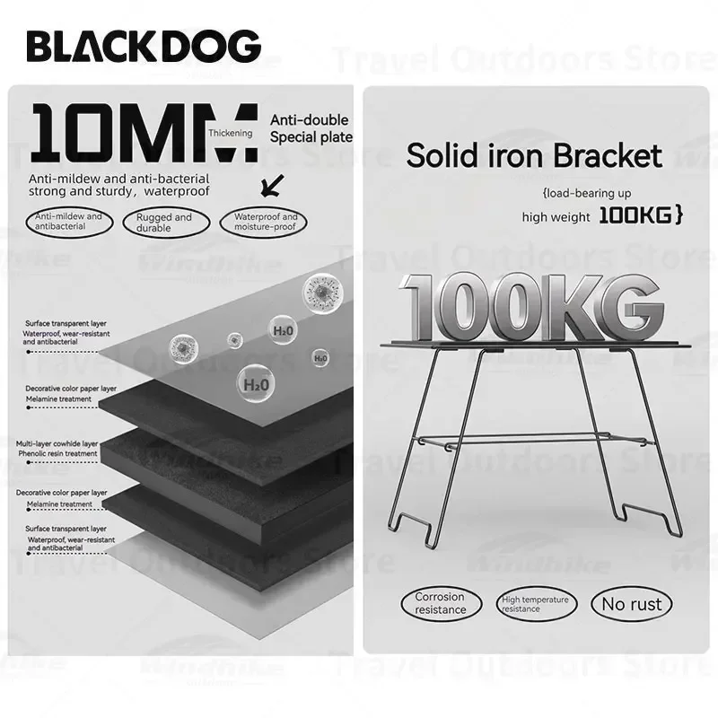 BLACKDOG IGT Table Camping Folding Shelf Combination Outdoor Kitchen Garden Barbecue Picnic BBQ Accessories Portable Ultralight