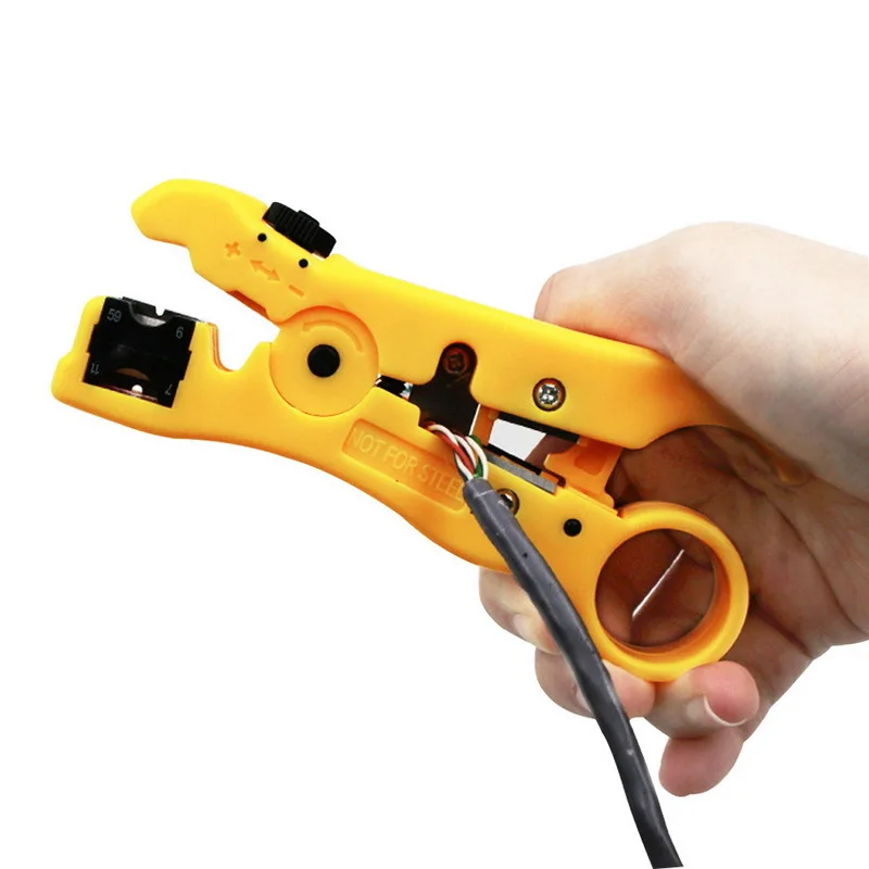 Multi-functional Wire Plier Cable Wire Pliers Electric Stripping Tools Cutter Striper for UTP/STP RG59 RG6 RG7 RG11 Cable Cutter