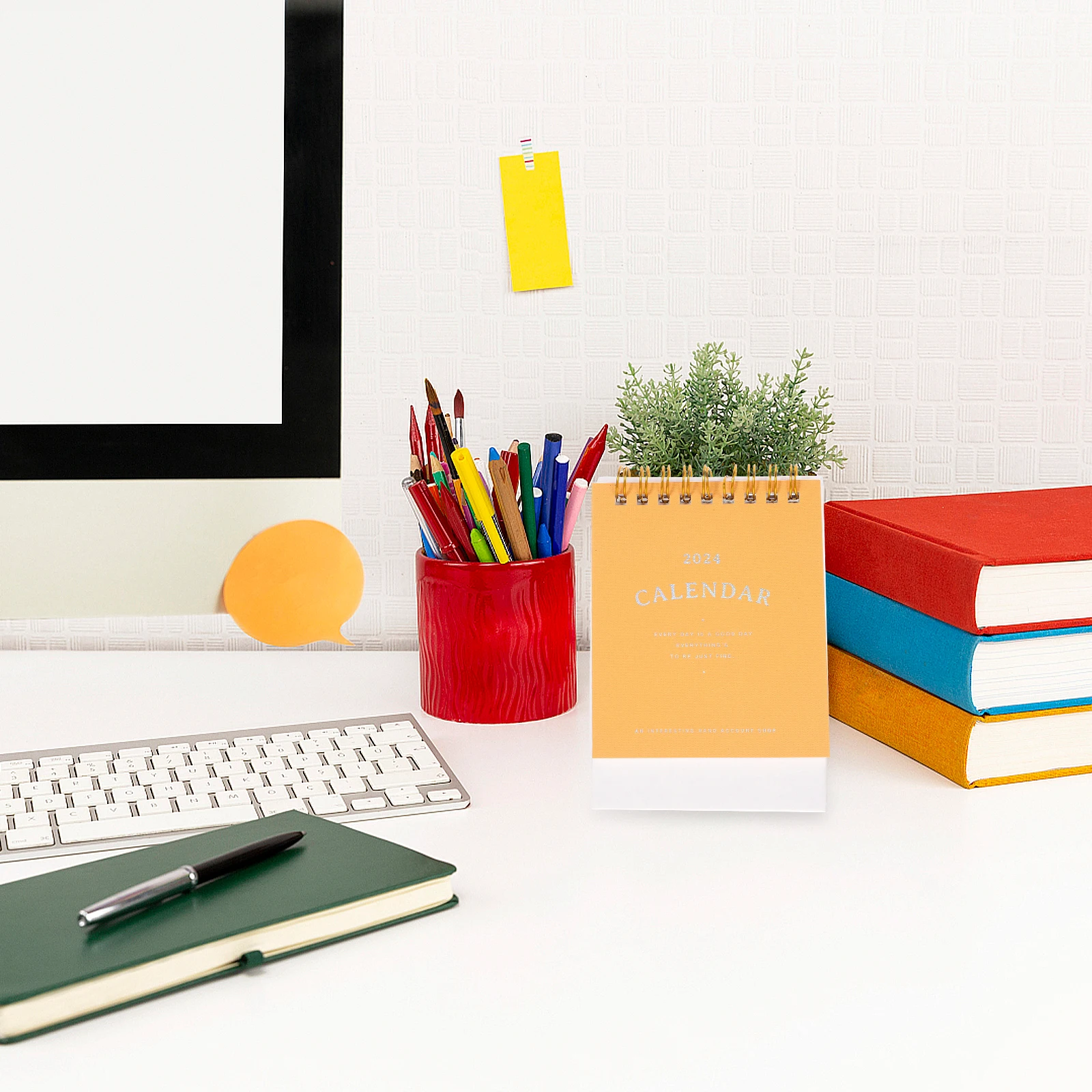 

Настольный календарь на 2024. Настольный допаминовый многофункциональный ежемесячный бумажный календарь. Календари из алюминиевого сплава для офиса женщин