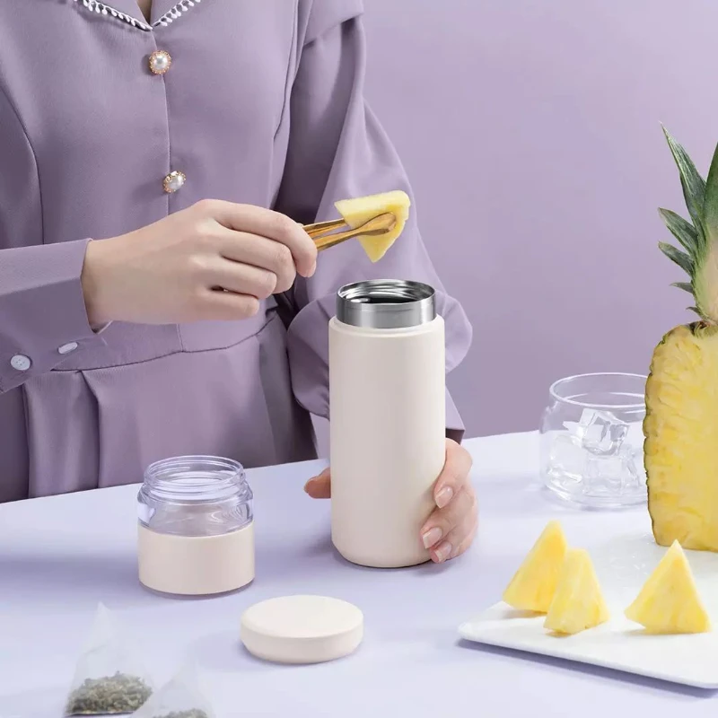 Youpin Qujia Tea Infuser Separação Frasco De Vácuo, Copo Isolado, Copo De Aço Inoxidável, Garrafa Térmica, Viagem Caneca De Café, 520ml