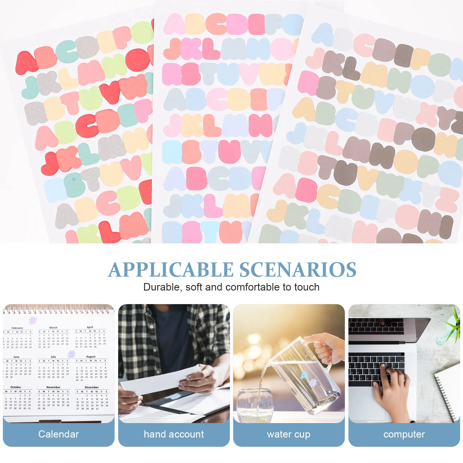 8 ورقة الأبجدية ملصق ديكور دقيق DIY الديكور سجل القصاصات القرطاسية ملصقات الإبداعية مذكرات الديكور المحمولة DIY بها بنفسك