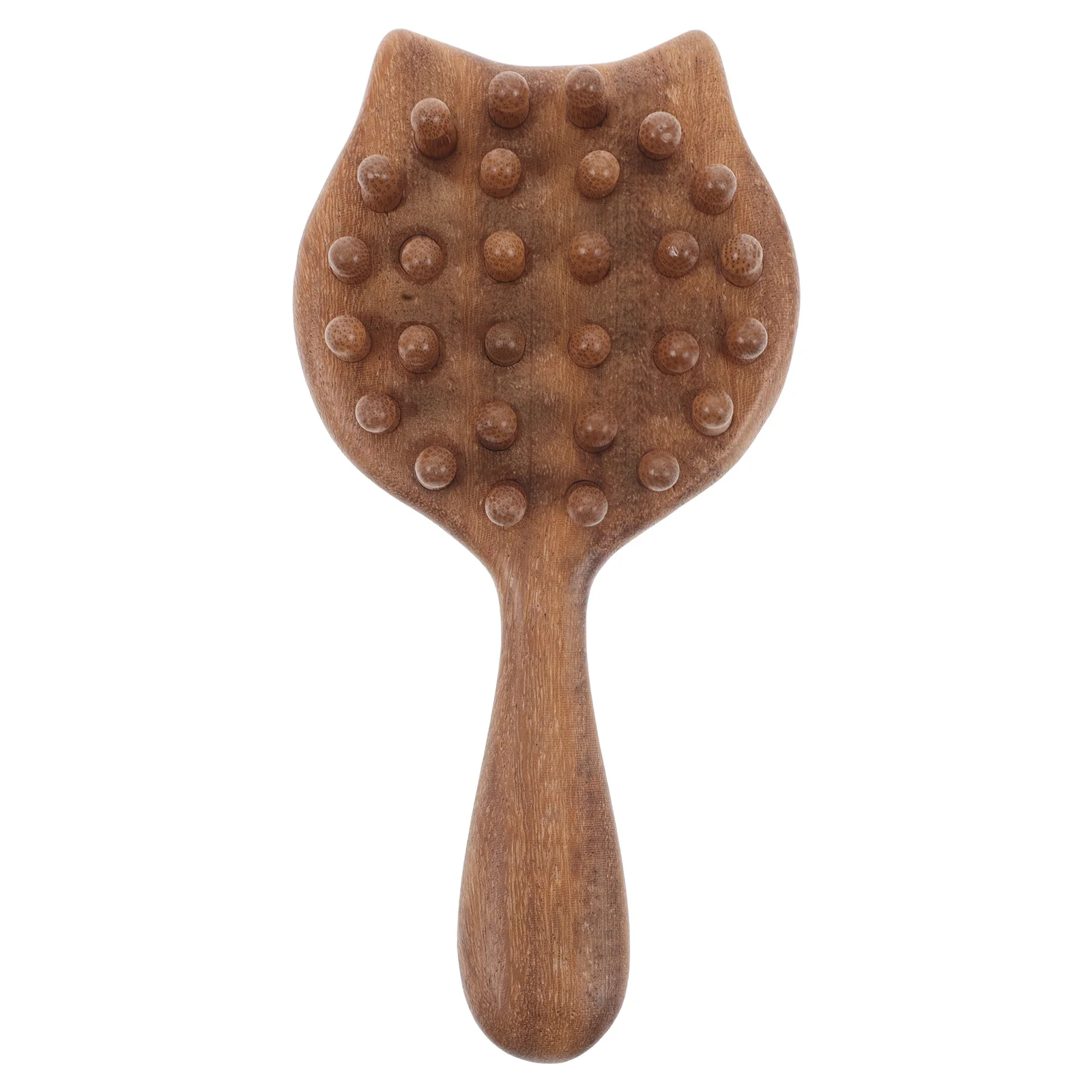 Adorable Cat Shaped Wooden Scalp Massager Comb Wide Tooth for Gentle Detangling and Soothing Massage Ideal for Home Travel and