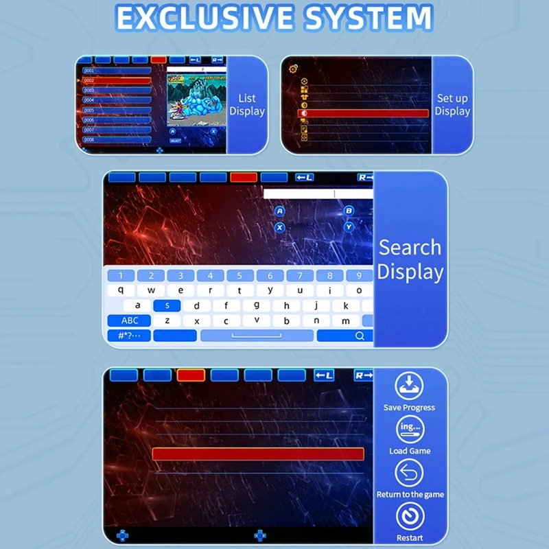 X39pro Retro Video Game Console 64GB 4.5 Inch Screen Support 2-Player Games Handheld Gamepad Children Gifts Easy Install B