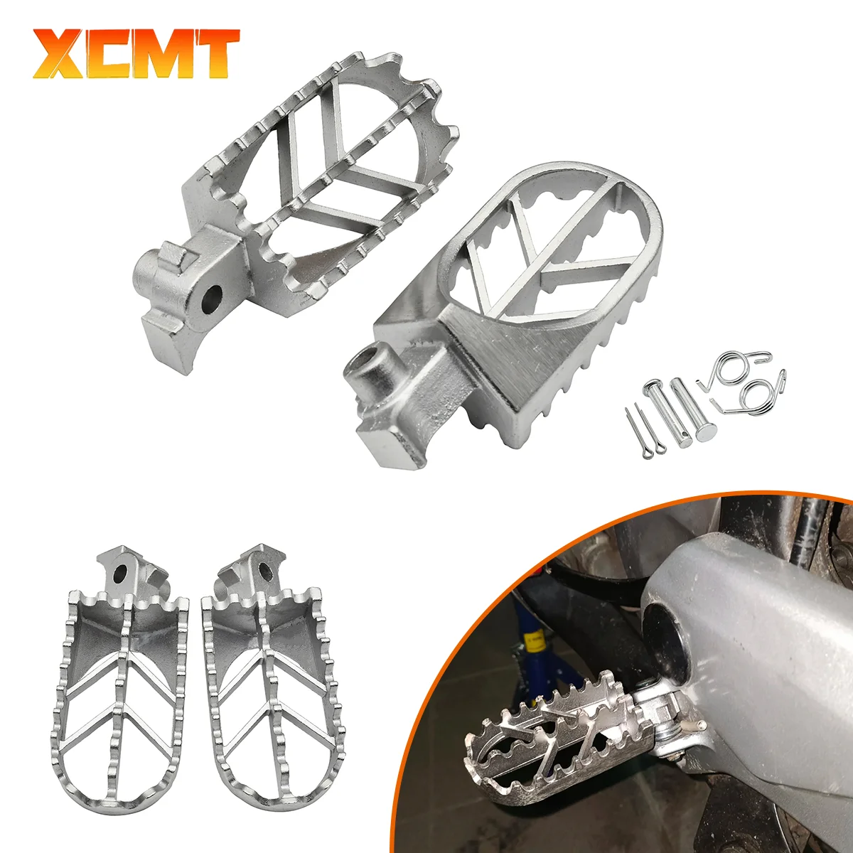 Motocross Stainless Steel Foot Pegs Rests Pedals Footpegs For Honda XR50R XR70R XR80R XR100R CRF50F CRF50 CRF70 CRF70F CRF80