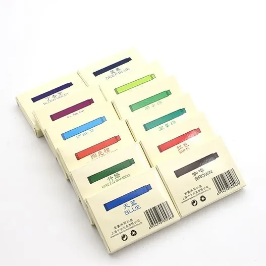 12 цветов на выбор, 5 шт. пакетов для чернил в штучной упаковке Jinhao и используются для замены студенческих ручек, которые быстрый и доступный.