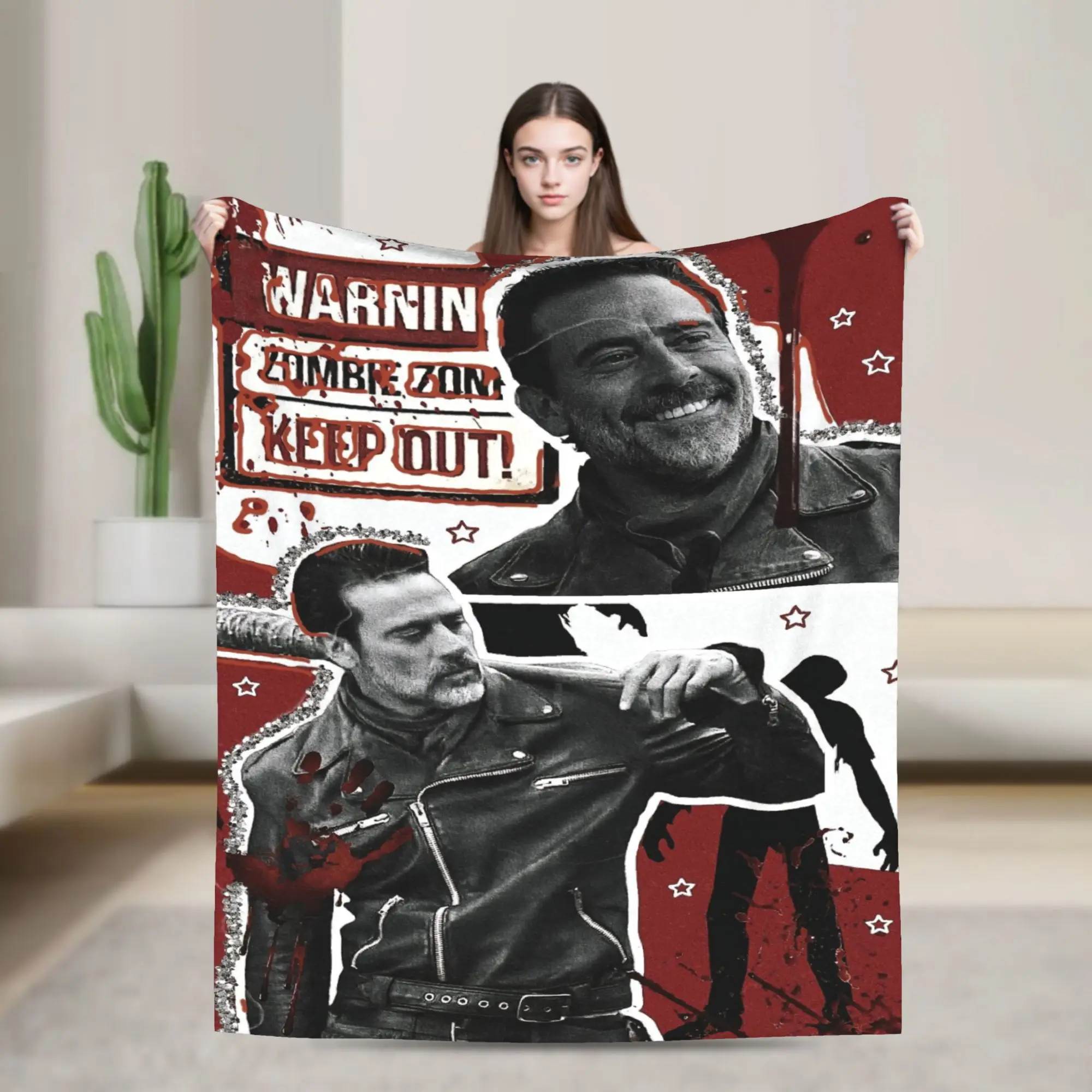 Warm Comfy Blanket Travel Negan Smith Bedding Throws Casual  Bedspread For Living Room