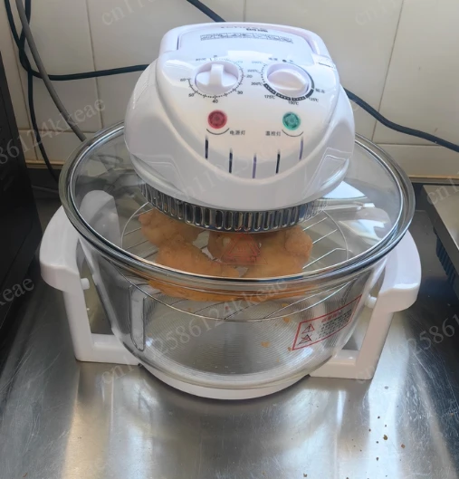 12L 17LLatest Popular Digital Halogen Convection Oven/Flavor Wave Oven Turbo with Glass Bowl Transparent Air Fryer 220-240V