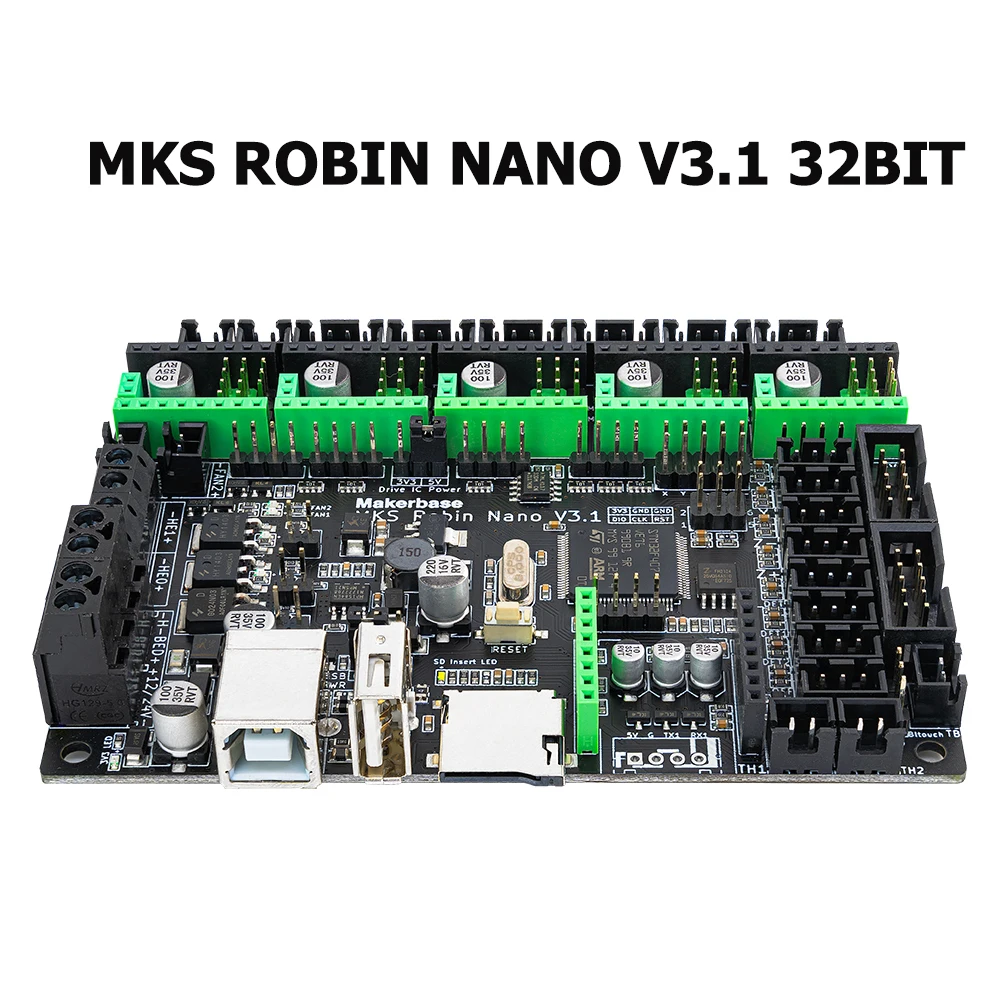 Placa base MKS Robin Nano V3.1, controlador de 32 bits y 168MHz, módulo WIFI con pantalla táctil S35, compatible con UART3, eje Z Dual