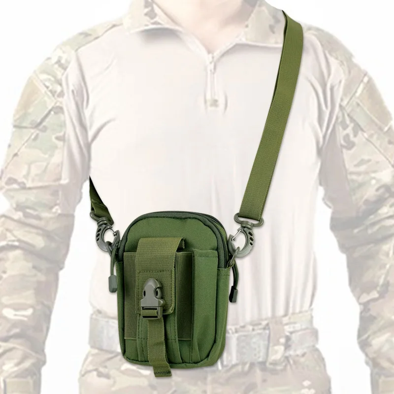 Nylon Molle Waist Pack - Tactical EDC Belt Bag for Outdoor Running/Hiking, Multi-Function Medical Pouch with Phone Pocket