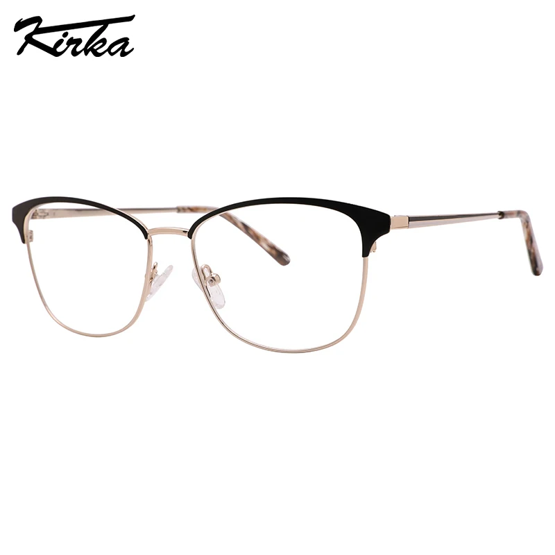 

Kirka Female Flat Cat Eye Optical Metal Frames Prescription Lens Matt Painting Color Glasses Thin Temples For Women MW3077