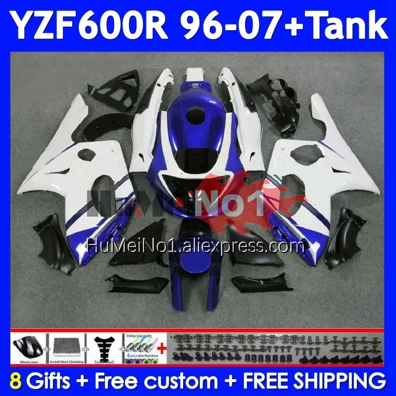 OEM white blue Thundercat For YAMAHA YZF 600R YZF-600R 352No.24 YZF600R 96 97 98 99 00 01 2002 2003 2004 2005 2006 2007 Fairing