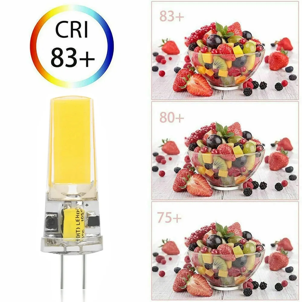 G4 LED COB No Strobe Flickering Light Bulbs Replace Halogen 30W 60W Ultra Bright Chandelier Lamps DC 12V Cool Warm White 2508