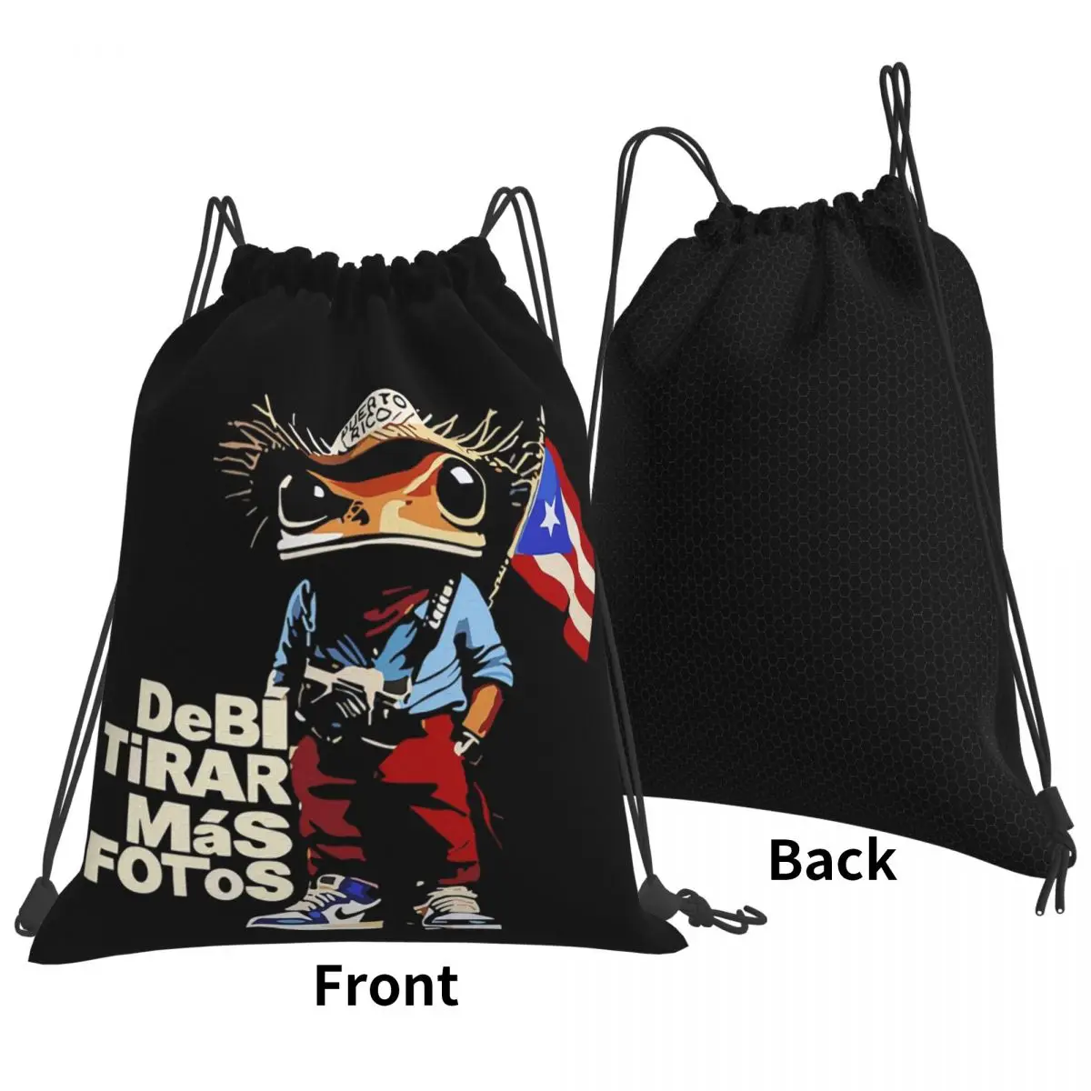 Bad Bunny DTMF Debi Tirar Mas Fotos Backpacks Fashion Drawstring Bags Sports Bag Book Bags for Travel School