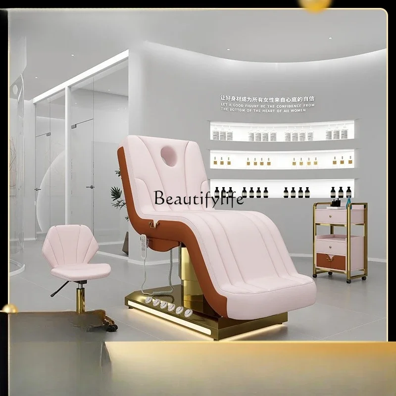 

04**Beauty salon beauty massage bed recliner folding portable plastic therapy bed