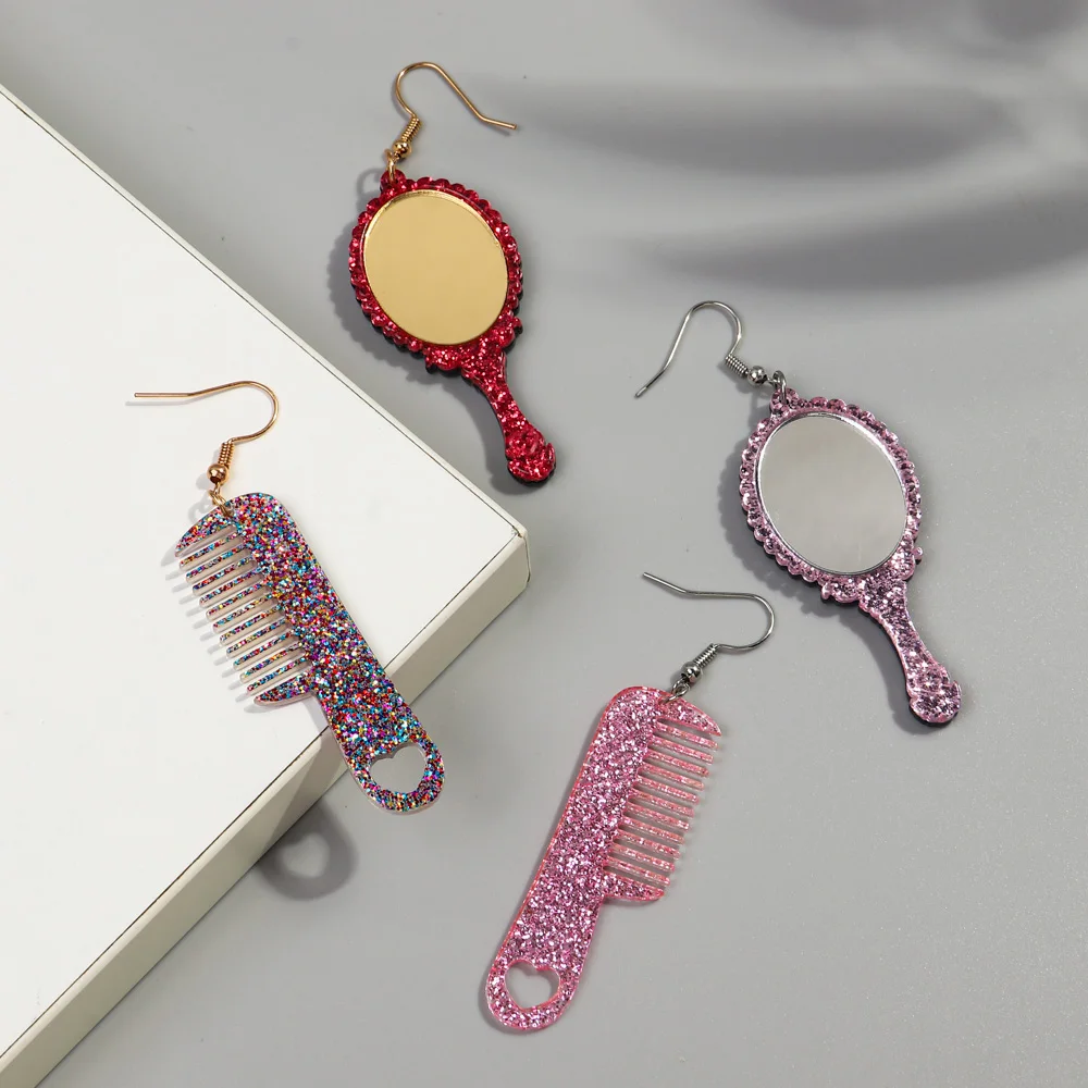 עגילי מברשת ומראה