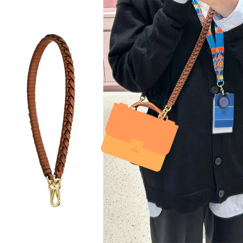 

Женский кожаный плечевой ремень, тканый ремень через плечо, сумка через плечо с геометрическим рисунком, аксессуары для плечевого ремня