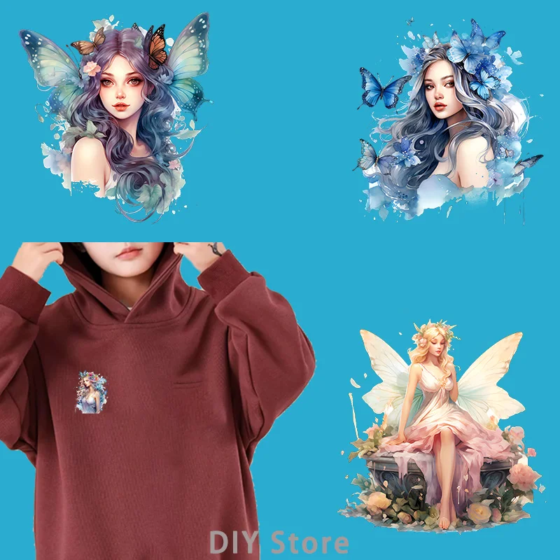 butterfly spirit genie fairy dtf Heat Transfer iron on transfer for clothing Iron On Patches For Clothing Iron On Patches.