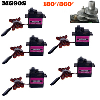 Hot MG90S Servo 1/5/10Pcs All Metal Gear Upgraded Version 9g SG90 For Airplane Helicopter Car Boat MG90 9G Trex 450 RC