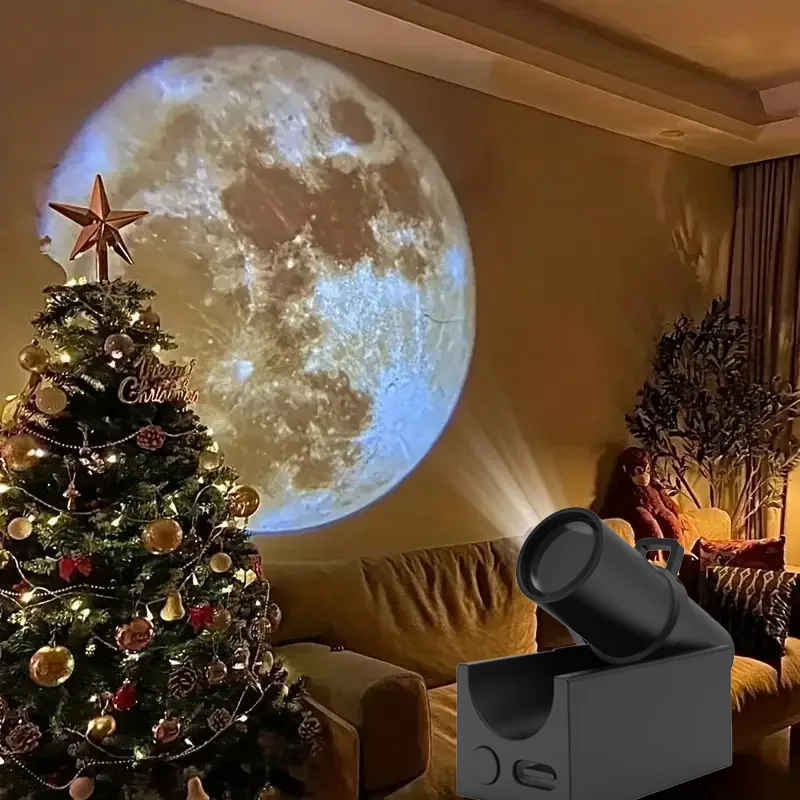 Moon Projector Light LED USB Night Light Planet Projection Background Wall Atmosphere Lamp For Bedroom Home Party Decoration