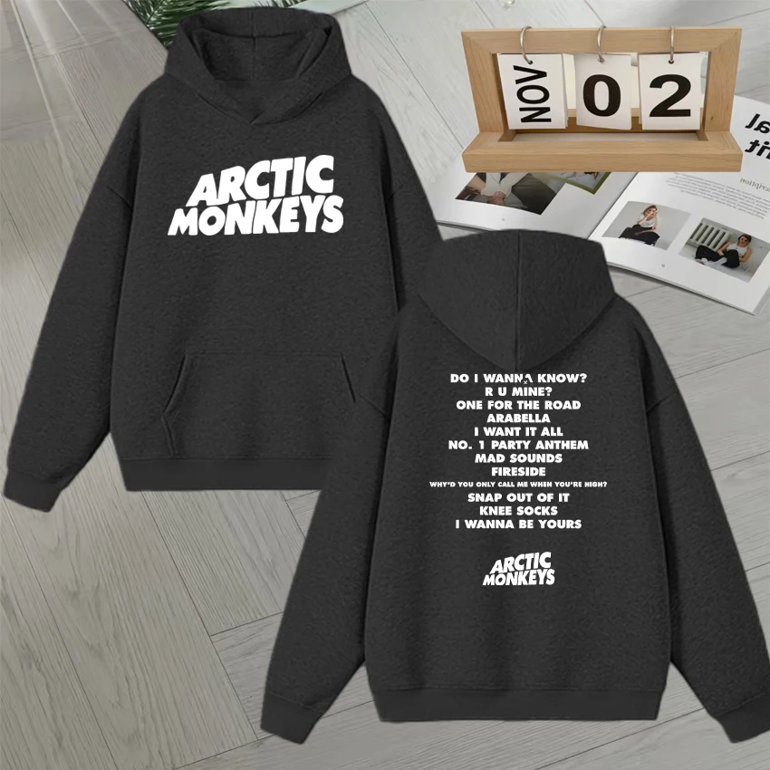 Hot Fashion Rock Band Arctic Monkeys Music Album Hoodies Men Women Long sleeve Fleece Autumn Winter Sweatshirt Unisex Pullover