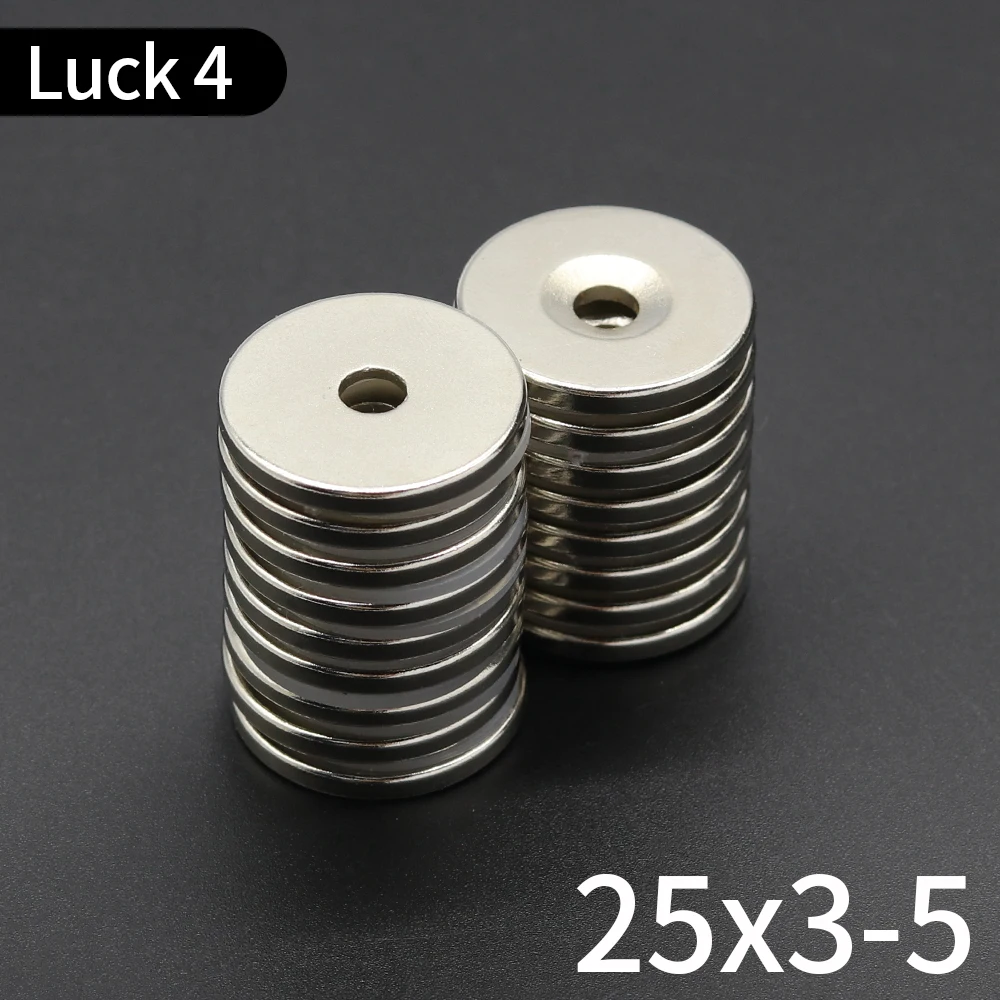 2/5/10/20Pcs Round Magnet 25x3-5mm Neodymium Magnet N35 Permanent NdFeB Super Strong Powerful Magnets imans 25x3 Hole 5