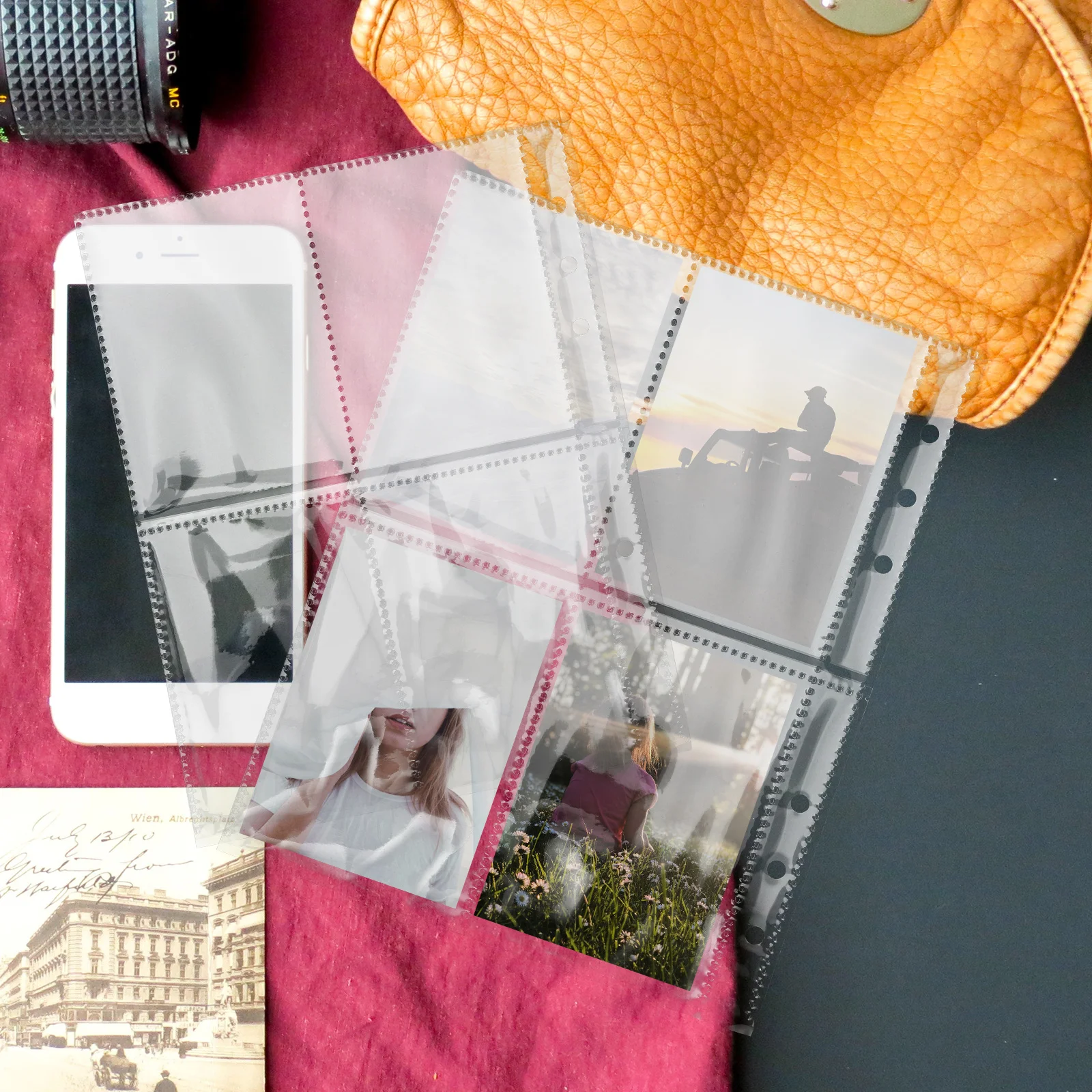 

30pcs Album Refill Pages Clear Binder Insert Sheets For Photos Postcards Storage Transparent Scrapbooking Memory Keeping Binder