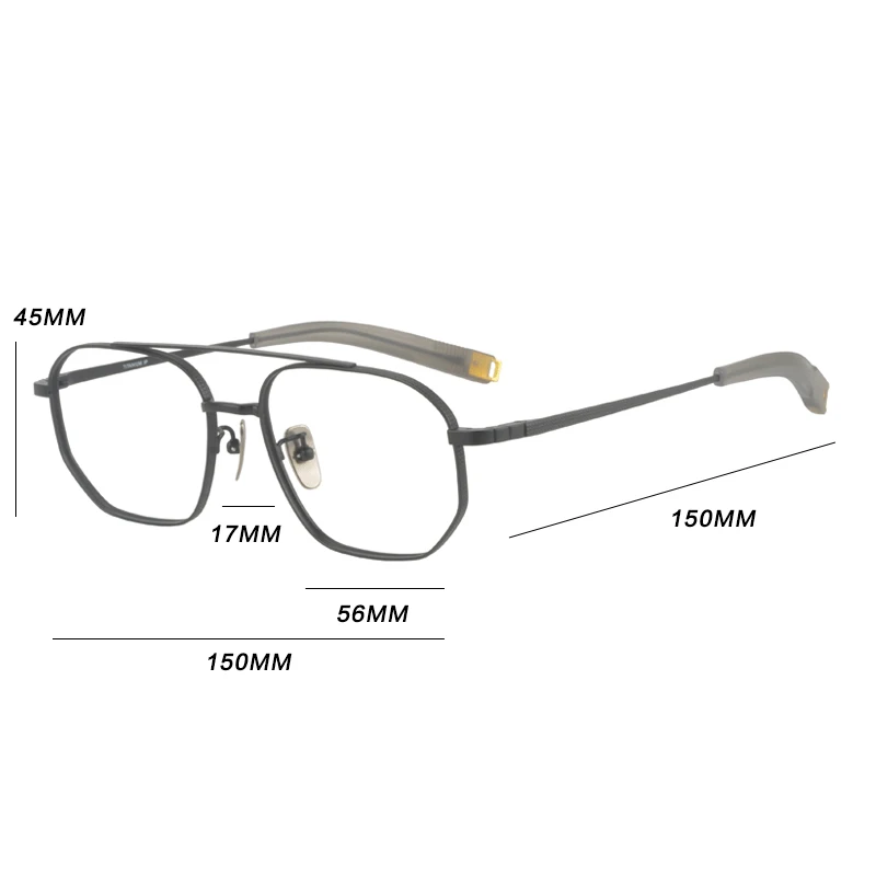 Ultra Light Pilot Pure Titanium Reading Glasses Men Luxury Photochromic Anti Blue Light Prescription Glasses Myopia Eyewear