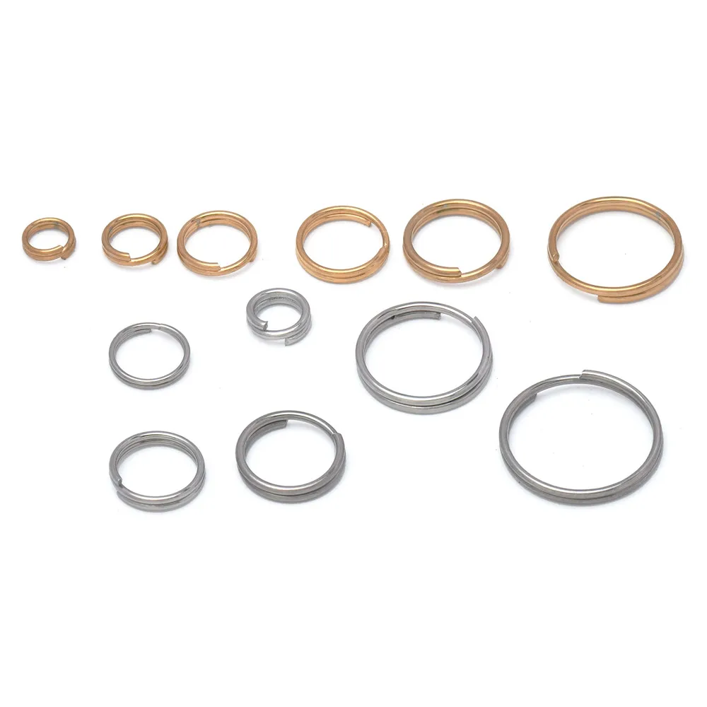 30-100pcs Stainless Steel Open Double Jump Rings 4  5  6  8  7 10 12mm  For Diy Necklace Jewelry Making Accessories