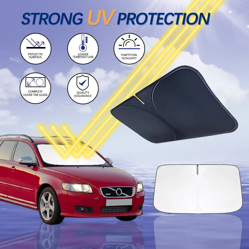 

Car Sun Visor Front Windshield Sunshade Heat Insulation Summer Auto Accessories For Volvo V50 V40 VS40 S60 S80 S90