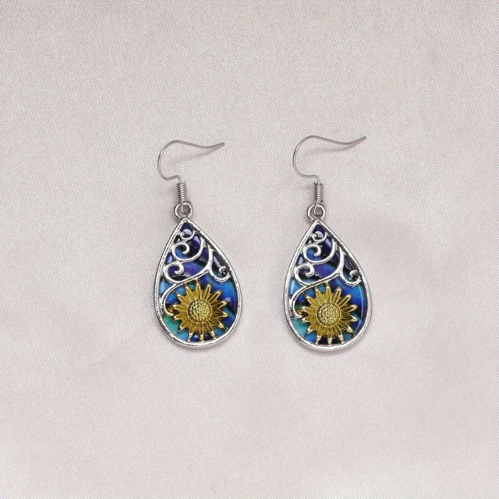 Fashion Sunflower Drop Earrings For Women And Girls Birthday Christmas Gifts