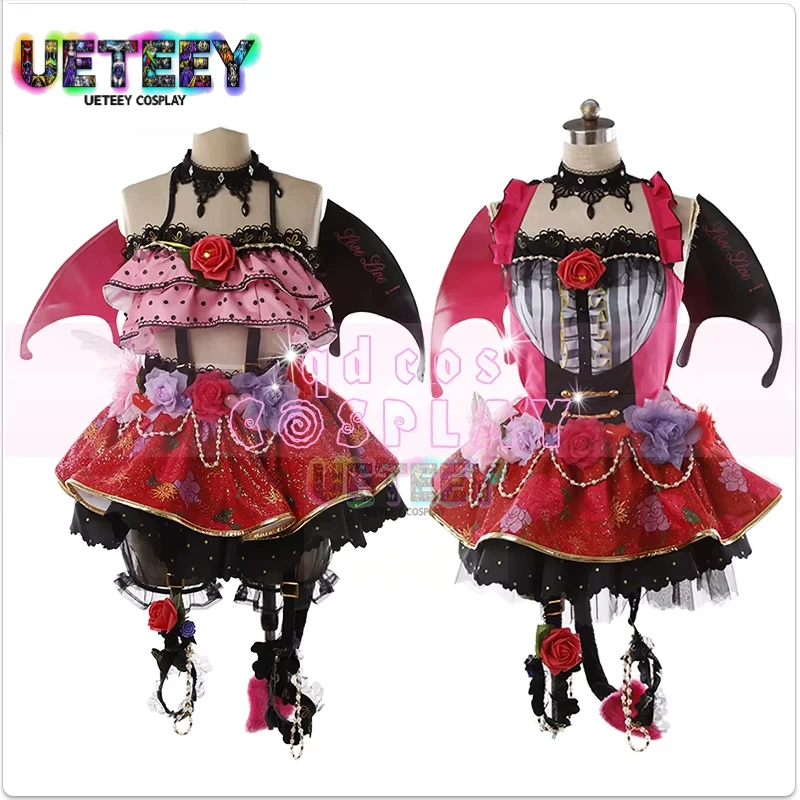 UETEEY Аниме Lovelive! Honoka Hanayo Maki Niko, милая униформа для всех членов маленького дьявола, карнавальный костюм, праздничный наряд для женщин